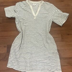 Striped V-Neck Dress